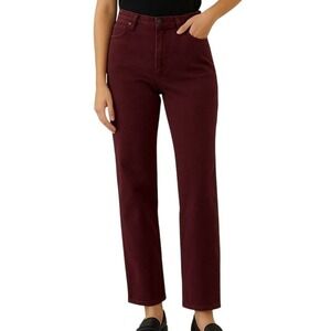 Vintage Riders by Lee Jeans 12M Burgundy Maroon High Rise Straight Leg USA Era
